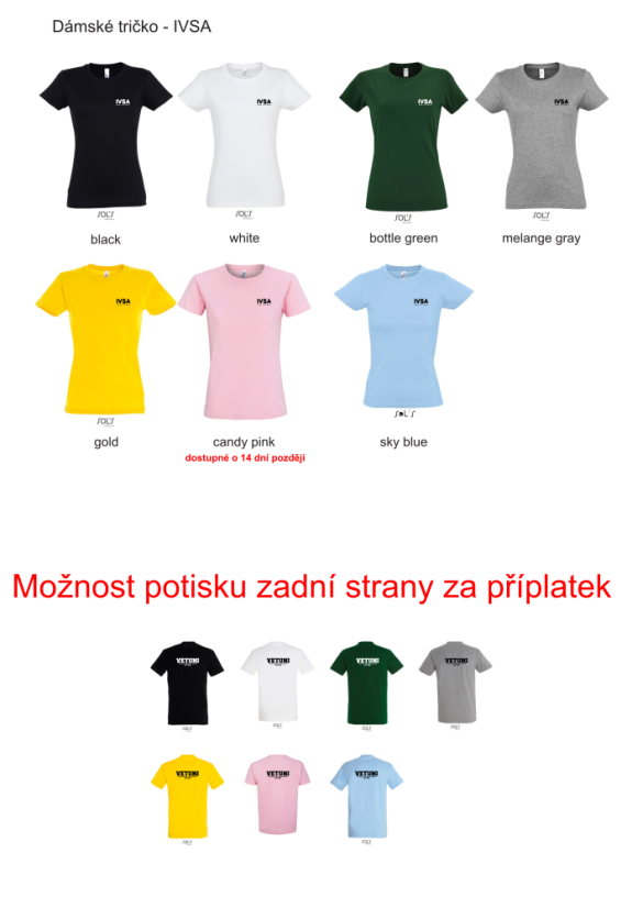 Dámské tričko - IVSA - Barva: Melange gray, Velikost: S