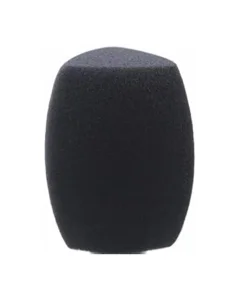 Protivětrný molitanový kryt na mikrofon (windscreen), trojhran, 85×105 mm – černý, s potiskem
