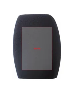 Protivětrný molitanový kryt na mikrofon (windscreen) 80×105 mm – černý, s potiskem