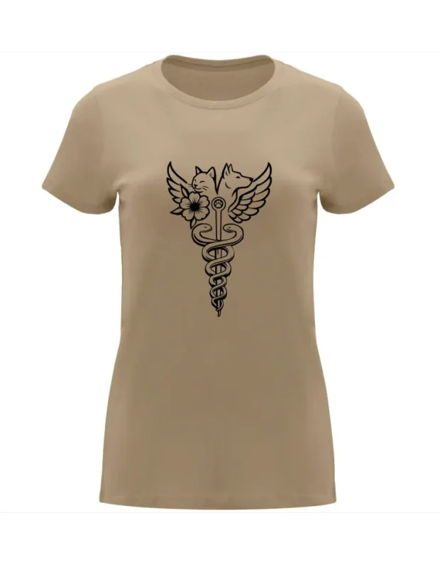Dámské tričko - Veterinární symbol harmonie - Barva: Bílá (01), Velikost: L