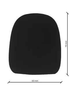 Protivětrný molitanový kryt na mikrofon (windscreen) 60×70 mm – černý, s potiskem
