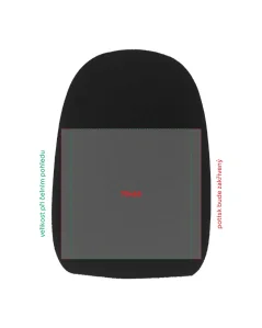 Protivětrný molitanový kryt na mikrofon (windscreen) 80×115 mm – černý, s potiskem