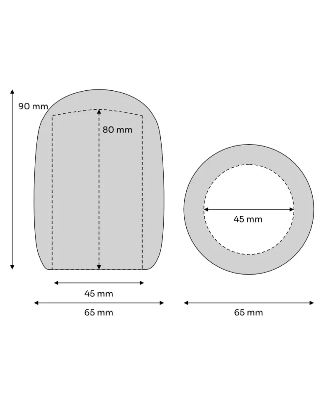 Protivětrný molitanový kryt na mikrofon (windscreen) 65×90 mm – černý, s potiskem