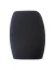 Protivětrný molitanový kryt na mikrofon (windscreen), čtyřhran, 80×105 mm – černý, s potiskem
