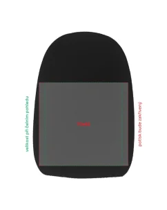 Protivětrný molitanový kryt na mikrofon (windscreen) 80×115 mm – černý, s potiskem