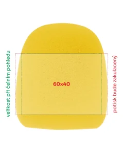 Protivětrný molitanový kryt na mikrofon (windscreen) 60×70 mm – barevný s potiskem