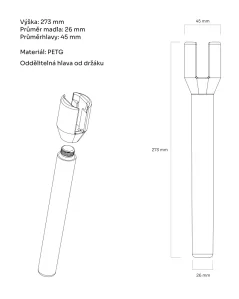 Handle - rukojeť, jet black
