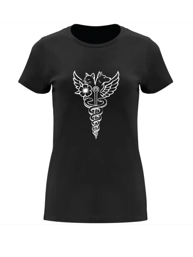 Dámské tričko - Veterinární symbol harmonie - Barva: Bílá (01), Velikost: L