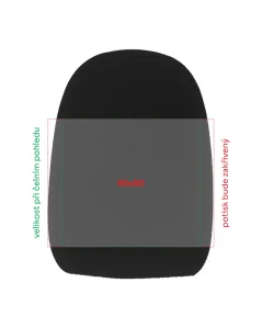Protivětrný molitanový kryt na mikrofon (windscreen) 65×90 mm – černý, s potiskem