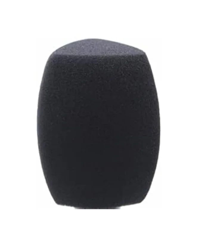 Protivětrný molitanový kryt na mikrofon (windscreen), trojhran, 85×105 mm – černý, s potiskem